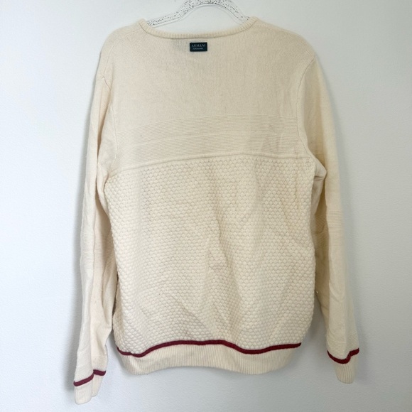 ARMANI EXCHANGE Cream Red Lam-wool Blend Long Sleeve Knit Casual Neutral Sz XXL - Picture 4 of 9